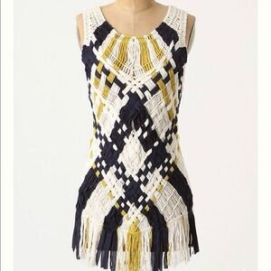 NWT Anthropologie FIETS VOOR Macrame Tunic Tank -‎ Boho Woven